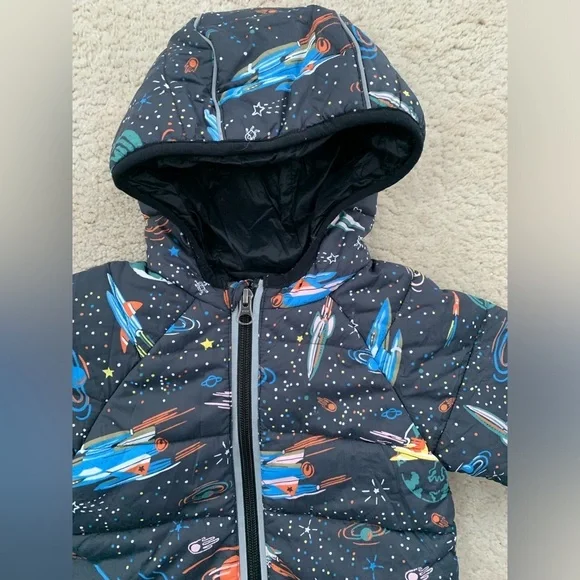 Hanna Andersson Size 70, 6-12 Months, Outer Space Explorer Snowsuit Bunting